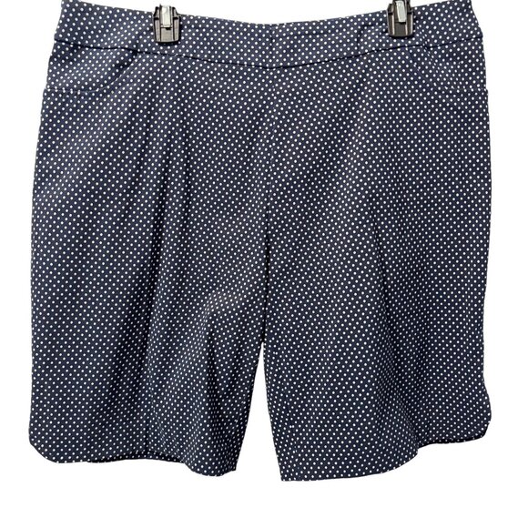 Kate Park Womens 2X Polka Dot Shorts Blue White Polyester & Nylon Blend - Picture 8 of 12
